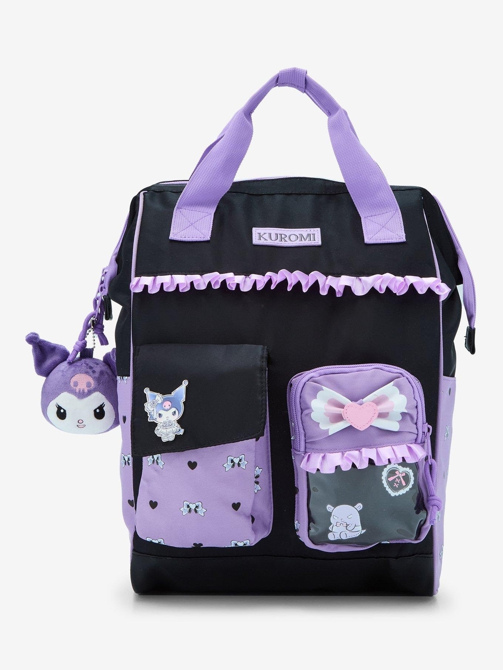 Hot Topic Sanrio Kuromi Black & Lavender Backpack NWT